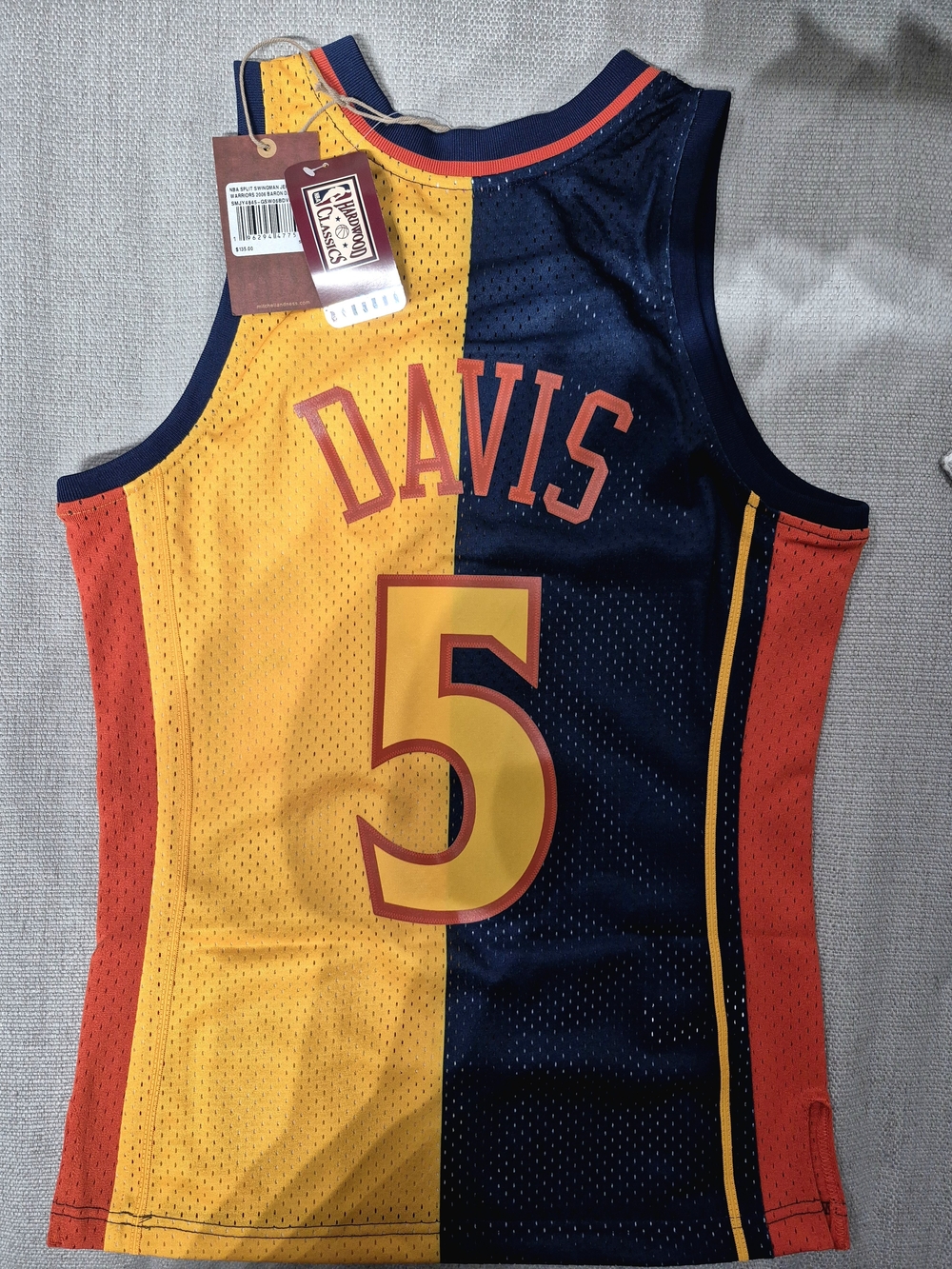 NEW Mitchell & Ness Golden State Warriors Baron Davis Split Jersey - Small